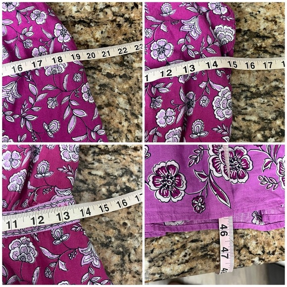 LOFT border Ruffle Midi Pocket Dress Paisley Teired Cottegecore Peasent 2 Boho - Picture 6 of 10